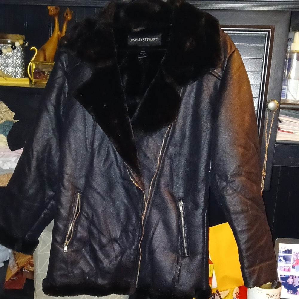 Ashley Stewart Chic Black Teddy Jacket